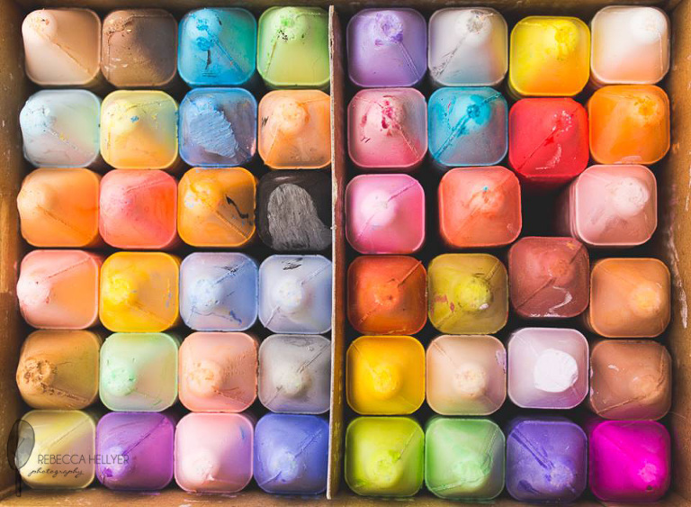 colorful box of chalk | Chicago Fine Art Photographer