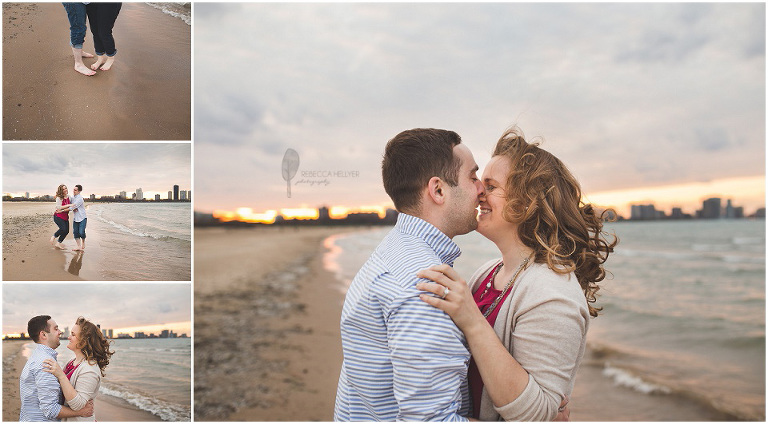 Chicago Engagement Photographer | Rebecca Hellyer Photography | Montrose Harbor Beach