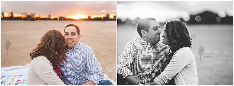 Chicago Engagement Photographer | Rebecca Hellyer Photography | Montrose Harbor Beach