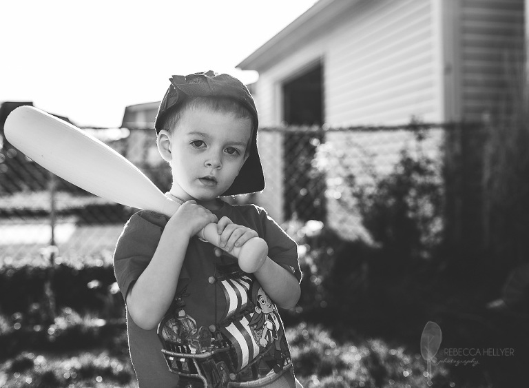 boy with bat | Chicago Child Photographer