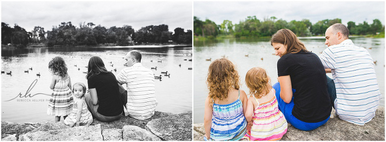 family looking at ducks humboldt park photographer