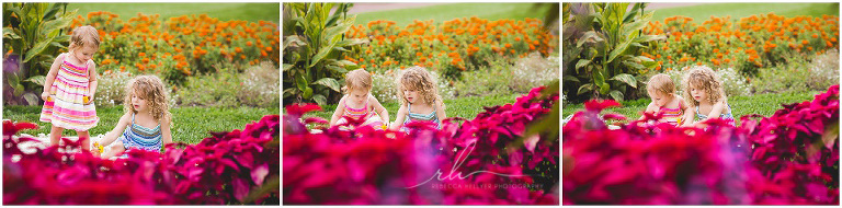 sisters playing in the park