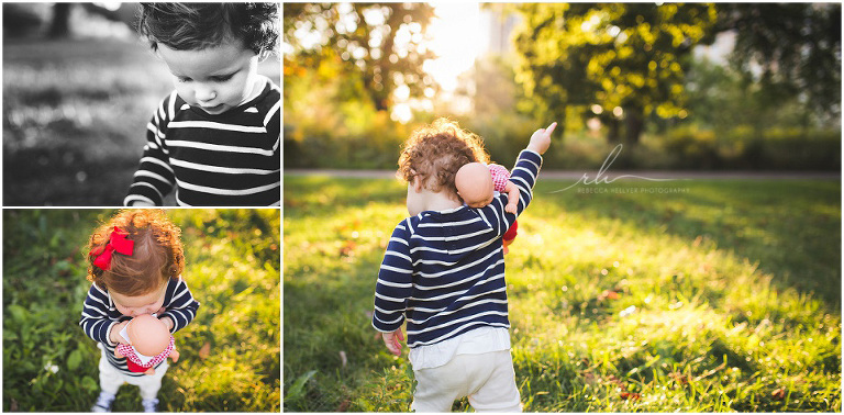 Girl playing with doll | Lincoln Park Family Photographer