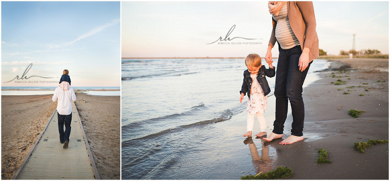 Sunset beach family photographs | Chicago, IL | Rebecca Hellyer Photography