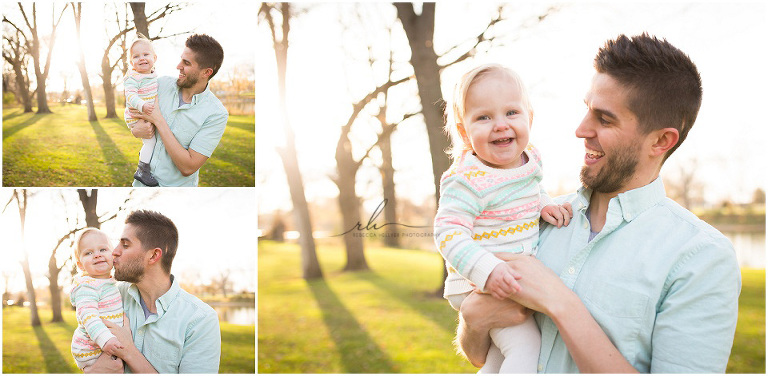 Fun photos of dad with daughter | Family Photography Aurora IL | Rebecca Hellyer Photography
