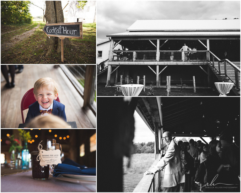 Outdoor barn wedding reception