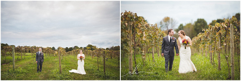 Wedding portraits in a vineyard