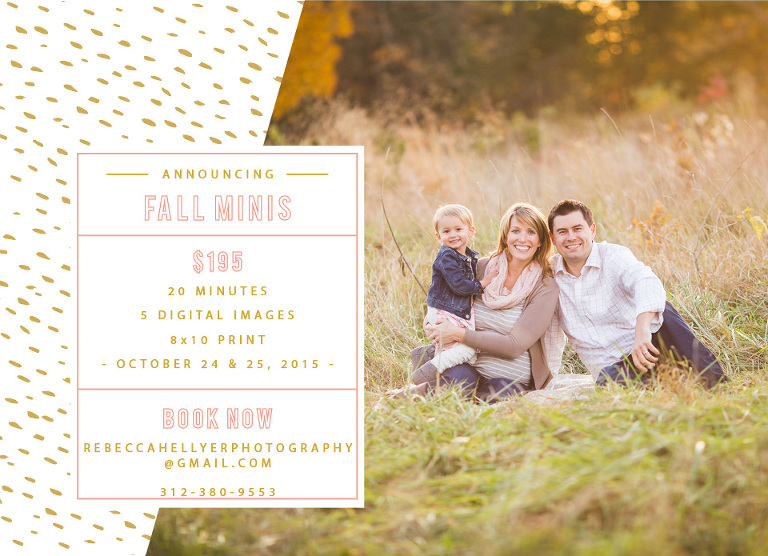 Chicago Fall Mini Sessions | Chicago Photographer | Fall Photography Mini-Sessions | Rebecca Hellyer Photography