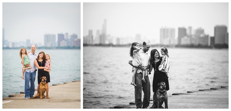 Family portraits with Chicago skyline | Rebecca Hellyer Photography