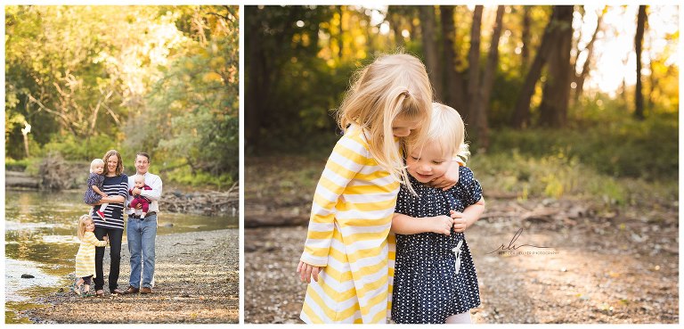 Young family at creek | Chicago family photographer | © Rebecca Hellyer Photography