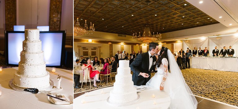 Cake cutting | Chicago Wedding Photographer | © Rebecca Hellyer Photography