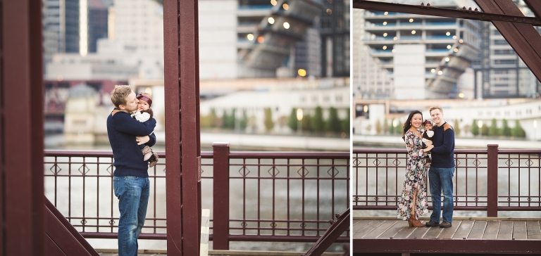 Chicago Family Photographer | Kinzie Street Bridge Family Photos | Rebecca Hellyer Photography