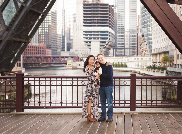 Chicago Family Photographer | Kinzie Street Bridge Family Photos | Rebecca Hellyer Photography