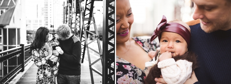 Chicago Family Photographer | Kinzie Street Bridge Family Photos | Rebecca Hellyer Photography