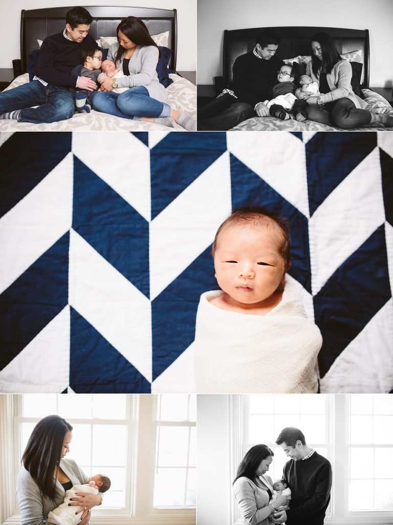 Lifestyle newborn photos | In home newborn photography | Family newborn photos by Rebecca Hellyer Photography